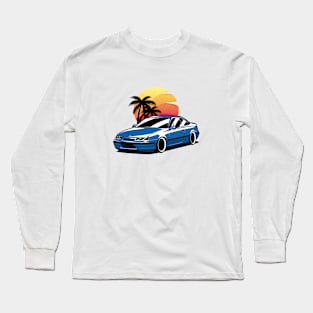 Blue Opel Calibra Classic Coupe Long Sleeve T-Shirt